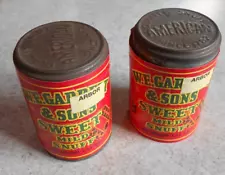 Lot of 2 Vintage W. E. GARRETT & SONS SWEET MILD SNUFF sealed 1.15 oz. American