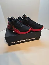 Under Armour Team HOVR Apex 3 University MARYLAND TERRAPIN Black Red Mens 9