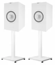 Pair 29” Steel White Stands For KEF Q150 Bookshelf Speakers