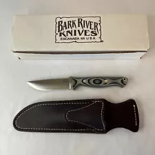 Bark River Knives Gunny S35VN Midnite Tiger G-10 W/EEP Protected Leather Sheath