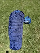 Marmot Trestles 15 Degree Blue Sleeping Bag Size Long Backpacking Hiking Camping