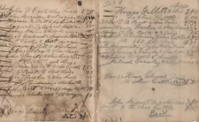 Antique Handwritten Blacksmith Ledger Account Pages (#37-40) Civil War Years