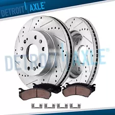 12.99 in Front Drilled Rotors Brake Pads for Chevy GMC Silverado Sierra 1500 XTS