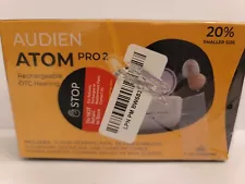 Audien ATOM PRO 2 Wireless Rechargeable OTC Hearing Aid, Premium Comfort, NEW!