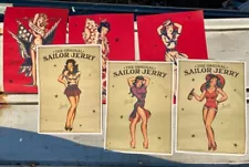 6 of "The Original Sailor Jerry", Rum Tattoo Posters. 11x15 Prints. 2015 Retro