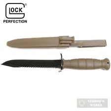 Glock FIELD KNIFE w/ SAW 6.5" + SHEATH FDE Survival Tactical KD039179 FAST SHIP