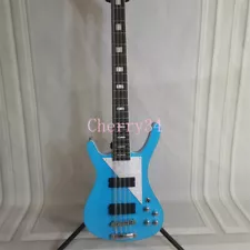 Custom Blue Electric Bass Guitar 12 String Pearl Pickguard 2 Humbuckers