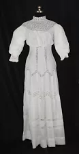 HIGH NECK 1910 FANCY TEA DAY DRESS