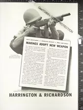 2 ADS 1942 Harrington Richardson Reising model 55 submachine gun B&L Optical WW2