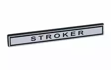 Stroker Big Bore Engine Emblem Badge Logo in Chrome & Black Trim - 5" Long