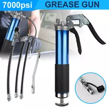 7000 PSI Manual Grease Gun Pistol Grip Hnadle 14Oz Flex Hose Heavy Duty