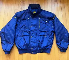 Descente Ski Jacket Bomber 00s Blue Shine Men Large