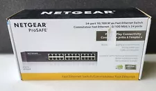 Netgear JFS524 ProSAFE 24-Port 10/100 Mbps Fast Ethernet Switch New