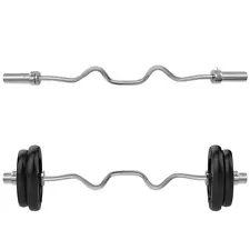 Olympic Barbell Set Dumbbell Weight Set 47lb Curl Bar for Gym Lifting Exercise