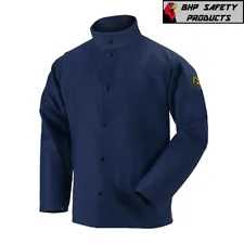 Revco Black Stallion 30" FN9-30C 9 oz Cotton FR Navy Welding Jacket Sizes SM-4XL