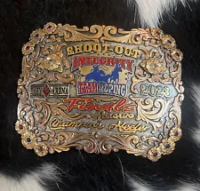 trophy buckle team roping Champion Heeler Cowboy Rodeo Collectible