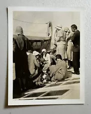 Vintage 1920s Clothes and Flapper Cloche Hats; Several Young Women Aboard a Boat