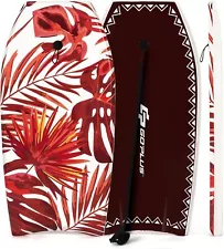 Boogie Boards for Beach, 33/37/41 Inches Lightweight Body Board w/ Wrist Leash,