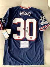 Lionel Messi Signed PSG Soccer Jersey Autographed Fanatics