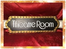 "Theatre Room" Resin Wall Hanging Sign Theatre Movie Film Game Room