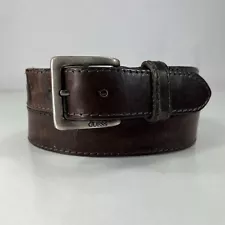 GUESS Worn Brown Genuine Leather Belt - Made in USA - Women's Size 34