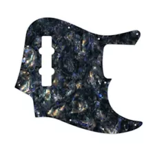 NEW - Pickguard For Fender Highway One Jazz Bass, BLACK ABALONE