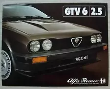 ALFA ROMEO GTV 6 2.5 Car Sales Brochure c1981 #813 1184 GB