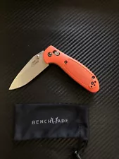 BENCHMADE 558 Mini Griptilian DOUG RITTER DESIGN M390 Orange Grivory Handle MINT