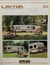 SKYLINE LAYTON TRAVEL TRAILERS 1983 Product Brochure Catalog Advertising Sales