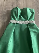 Alfred Sung Elegant Green Dress With Belt Size 2