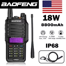 BAOFENG UV-9R PLUS Walkie Talkie Dual Band Outdoors Two Way Radios VHF UHF IP67