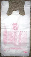 25 WHOLESALE PLASTIC T SHIRT BAGS SHOPPING MERCHANDISE SALES CUSTOMER PRODUCT