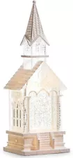 Raz Imports Lighted Swirling Glitter Water Church Christmas Decor