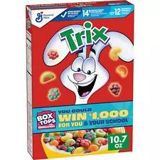 Trix Fruity Breakfast Cereal, 6 Fruity Shapes, Whole Grain, 10.7 OZ