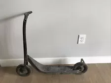 Vintage Metal Scooter Push Style 2 Wheel Project Antique