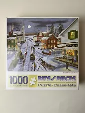 Bits and Pieces Ike's General Store Bob Fair 1000 pc Puzzle Christmas Sleigh New