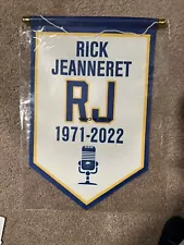 2021-22 Buffalo Sabres Rick Jeanneret Retirement Banner! In Game Gift.