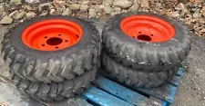 Set 4 Used 5.70-12 OEM BOBCAT Skid Steer Tires/Wheels for mini-Bobcat