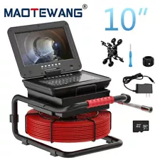 10" 23MM Pipe Sewer Drain Inspection Camera Endoscope Meter Counter Keyboard DVR