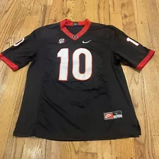 NIKE Georgia Bulldogs Football Jersey Mens Large #10 Jacob Eason Stitched Away