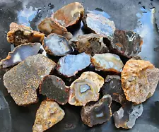 20x Agate Rough Lbs, Lapidary Rough, Agate Half, Agate Slice, Agate Lot, 玛瑙, めのう