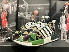 Size 9.5 - adidas NMD R1 Bape Olive Camo 2016