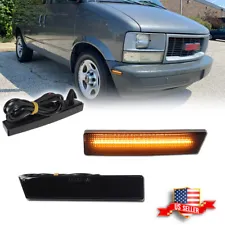 Smoked Front Amber LED Side Marker Lights For 95-05 Chevy Astro / GMC Safari Van (For: GMC Safari)