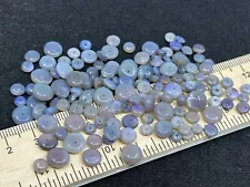 Lot of Beautiful Polished Australian Black Opal Beads- Vintage Estate Find