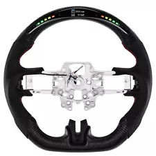 LOSCHEN Carbon Fiber LED Steering Wheel For Ford Mustang EcoBoost GT 2015-2017