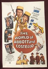 WORLD OF ABBOTT AND COSTELLO MOVIE POSTER ONE SHEET 1965