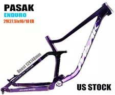 Bike Full Suspension Frame Enduro Boost 29/27.5ER Alloy Soft Tail DH AM US Stock