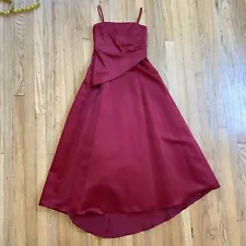 Alfred Angelo Size 2 Red Strapless Formal Fancy Dress