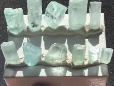 J63 77ct Gemmy Shigar Aquamarine Crystals LOT