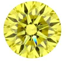 Natural Extra Fine Rich Canary Yellow Diamond - Round Loose - VS